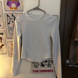 Gym long sleeve shirt with the thumb thing. Light blue